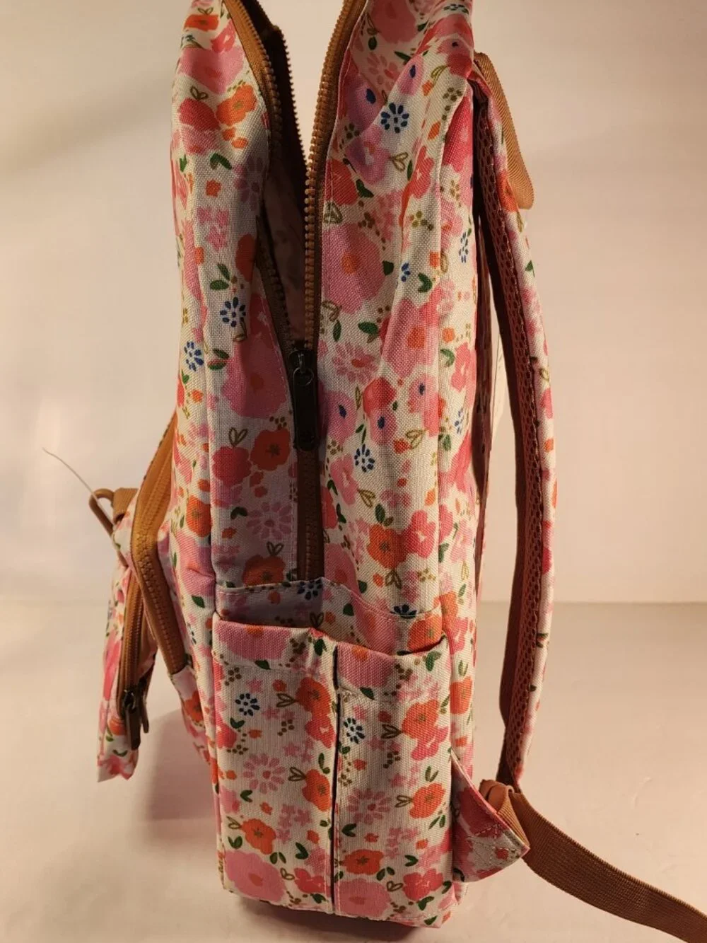 NWT LUCKY BRAND Pink & Orange Floral Backpack *Back to school ready!!*
